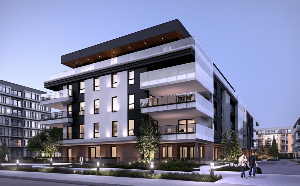 Modern apartment building